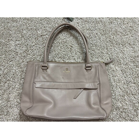 kate spade Handbags - “Kate Spade Beige Leather Handbag Shoulder Tote Purse Women Stylish Bag”